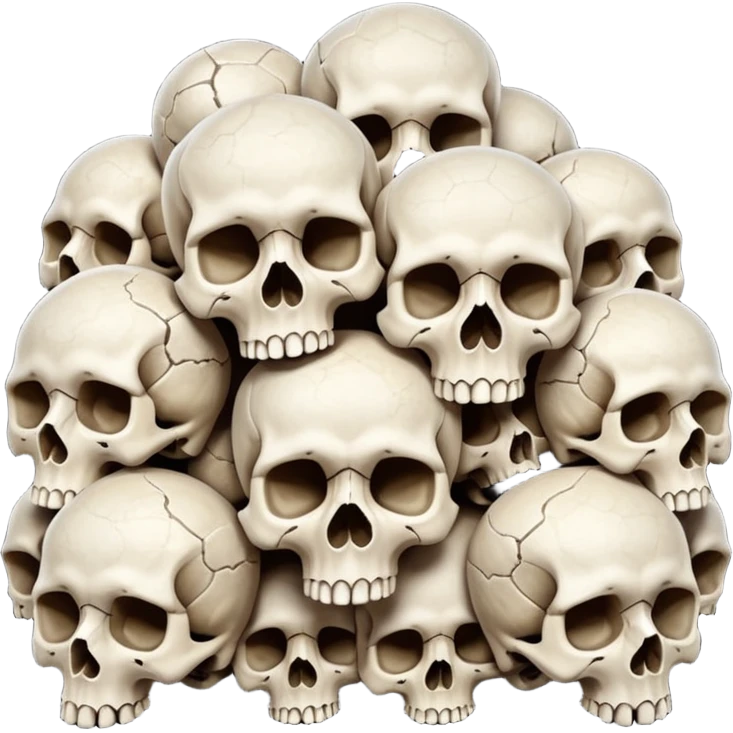 Piles of Skulls, seamless, top down perspective, in the style of gritty realism emoji