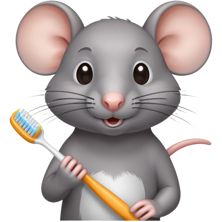 Rat with a toothbrush  emoji
