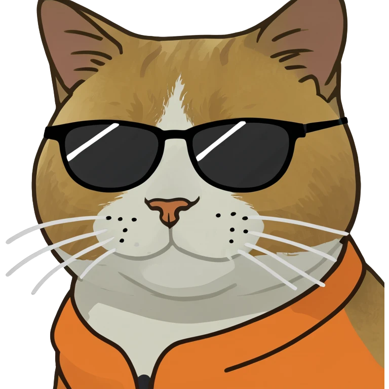 Cat with sunglasses emoji