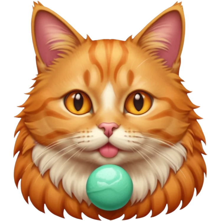 A cat with chicles est big emoji