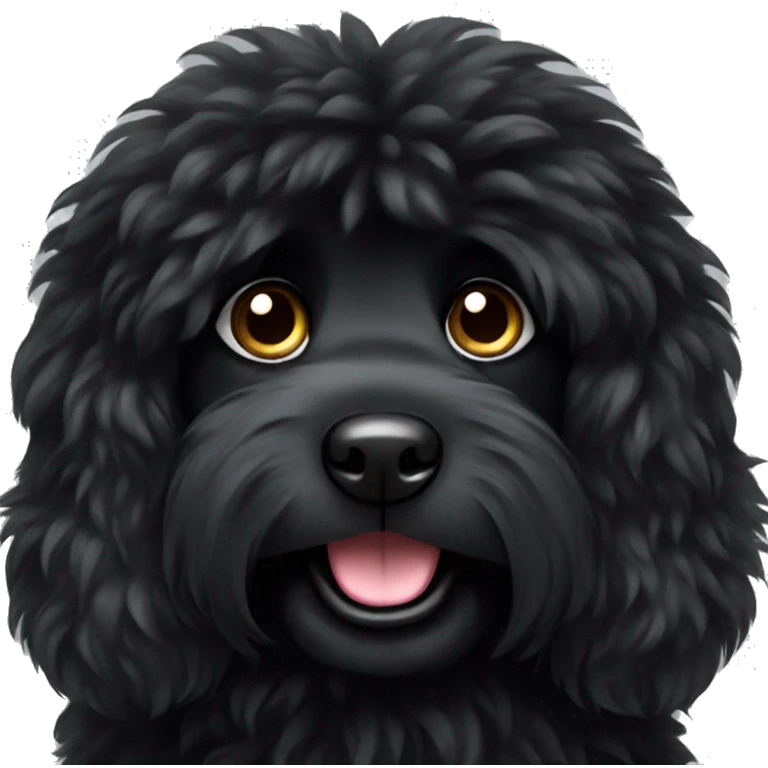 black fluffy dog emoji
