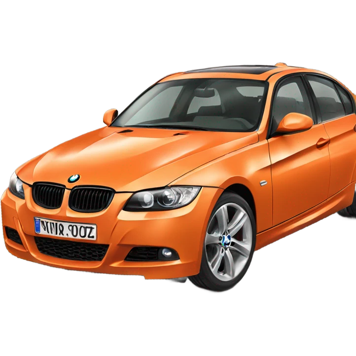 Bright orange bmw 3 series  emoji
