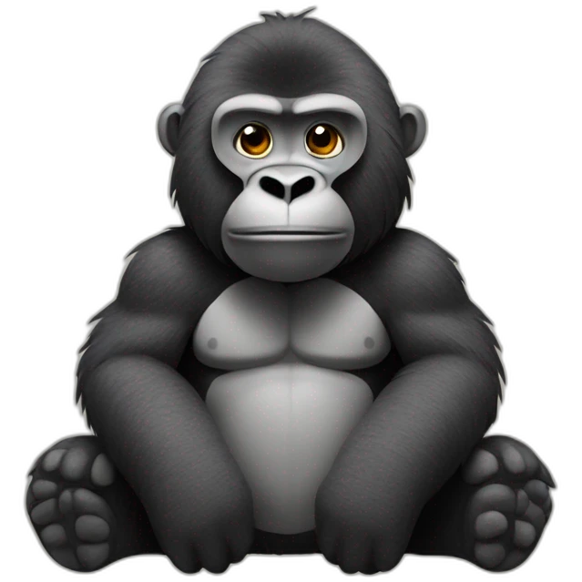 animals from felt gorilla emoji