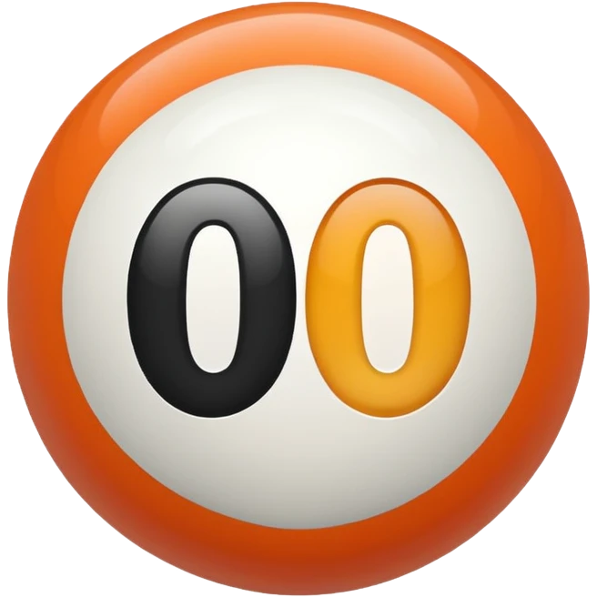Make a pool ball with the number 0 emoji