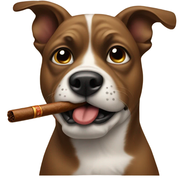 Dog with cigar emoji