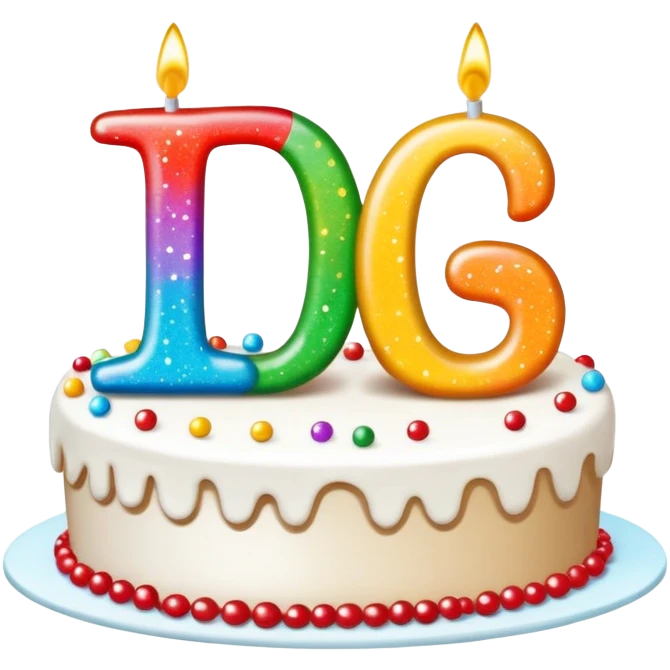 Um bolo de aniversário com o nome "Dinis"  emoji