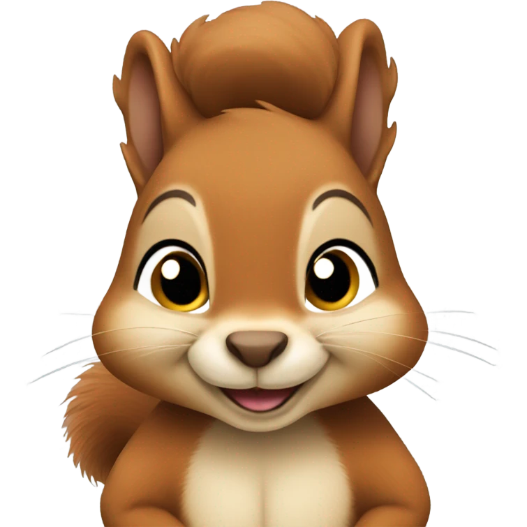 Female squirrel with a smirk  emoji