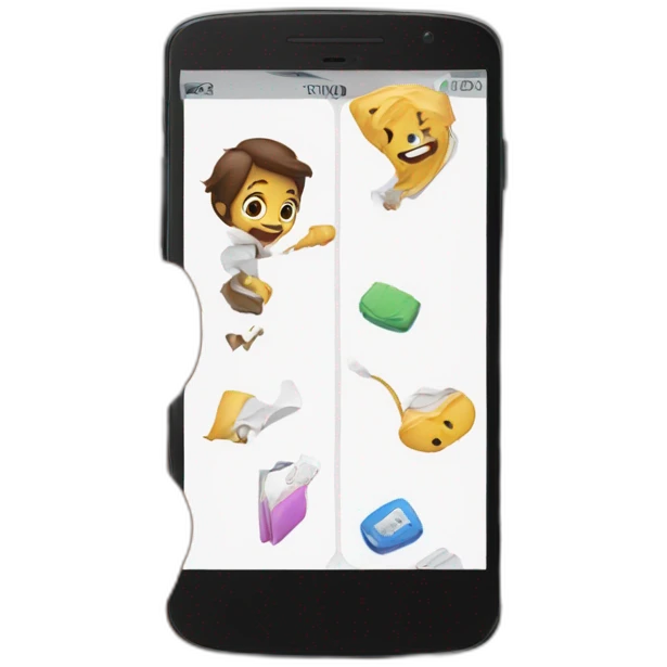 swiping the phone screen emoji