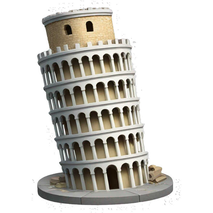 Broken Pisa tower  emoji