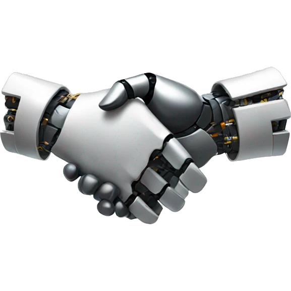 human handshake robot emoji