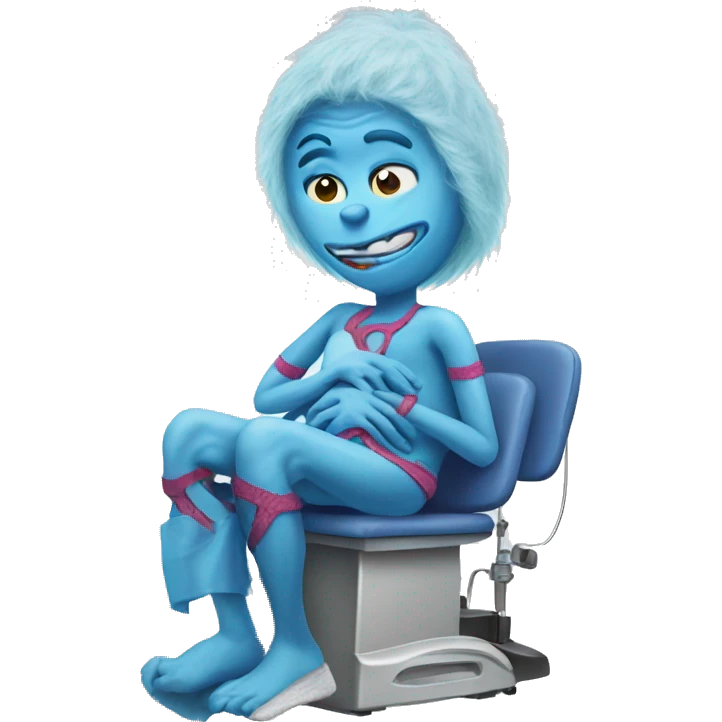 blue grinch getting knee surgery emoji