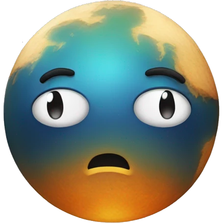 sad planet cause of overheating emoji