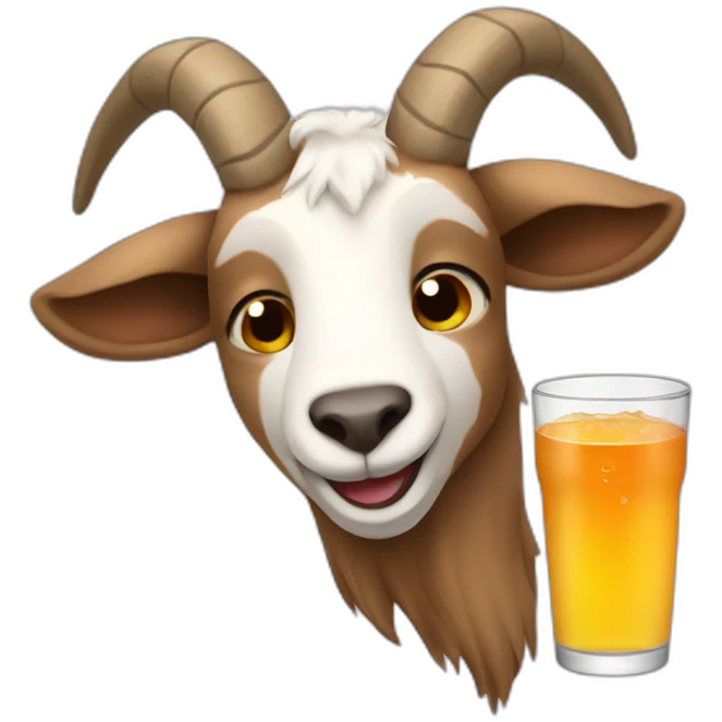Goat drink Bear emoji