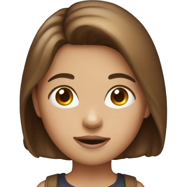 girl with balloon and brown hair emoji
