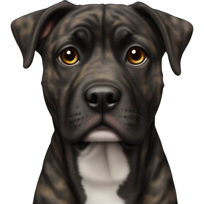 black brindle American Stafford mix  emoji
