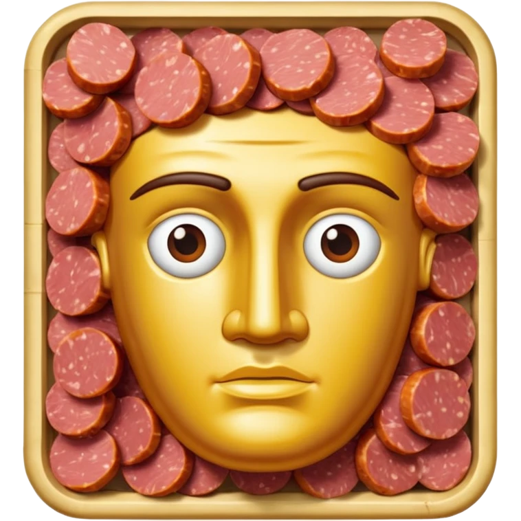  grecian Statue fine art made of spam meat emoji