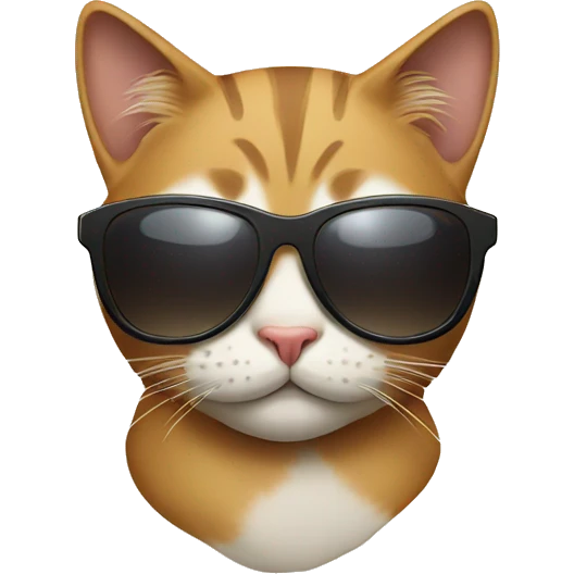 Cat with sunglasses emoji
