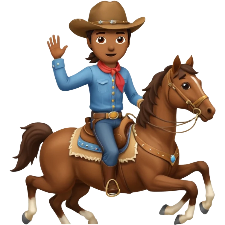 riding galloping horse with Rabbit rider emoji