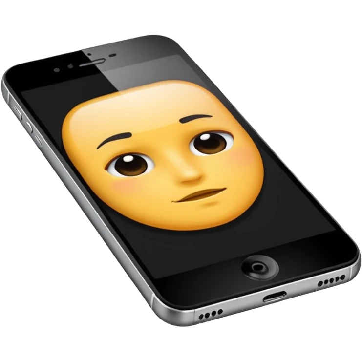 iPhone face up laying down emoji