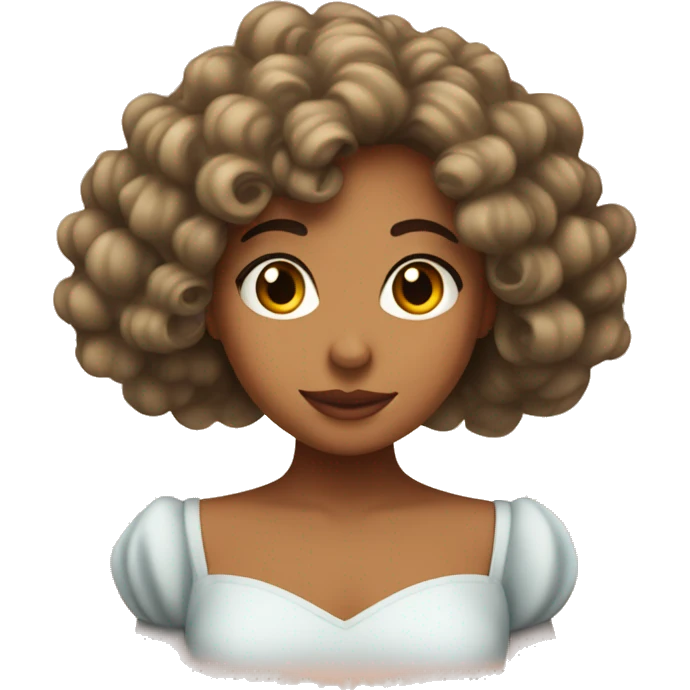 güerita with curly hair  emoji