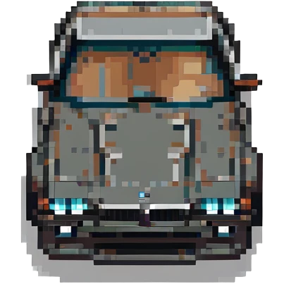 BMW M8 Black edition car, pixel art style emoji