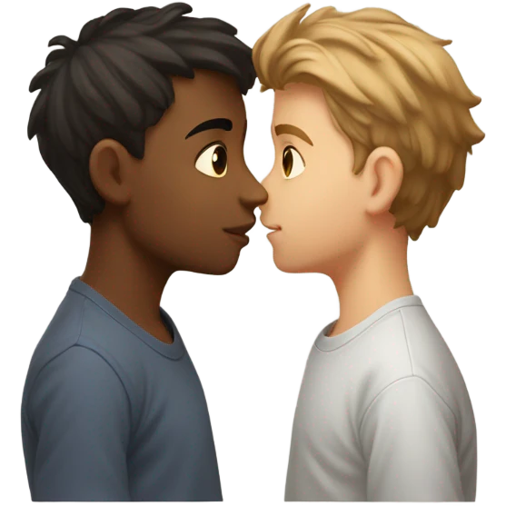Yaoi boys kissing emoji