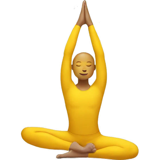 yellow person doing yoga emoji