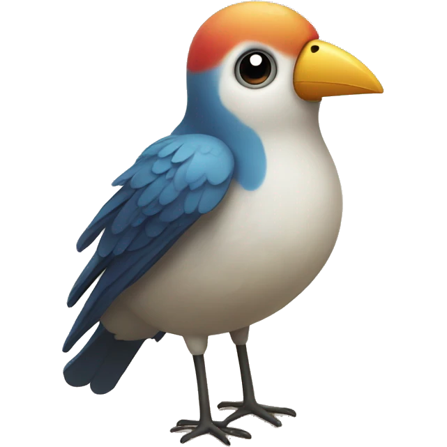 A bird in beach emoji