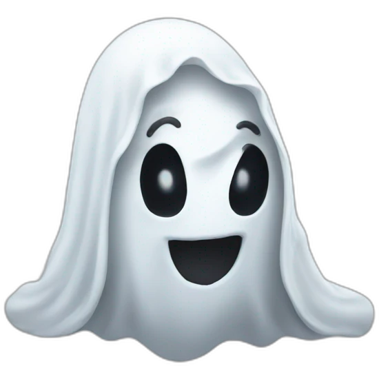 ghost emoji but it's a bean emoji