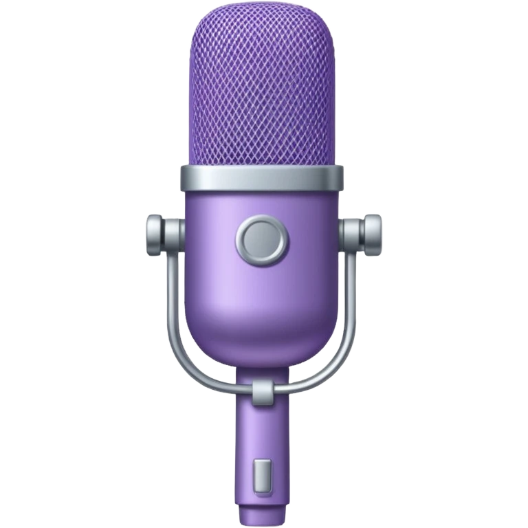 A pastel purple microphone emoji