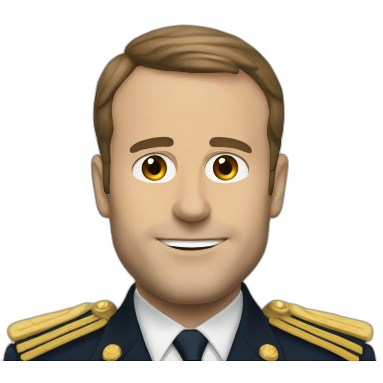 macron with a marine emoji