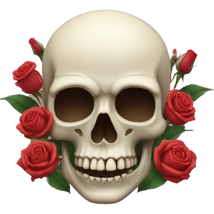 Skull with roses emoji