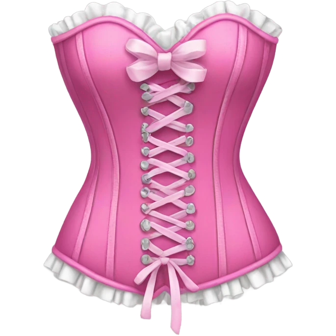 Pink corset with bows emoji