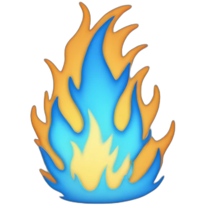 blue flames emoji