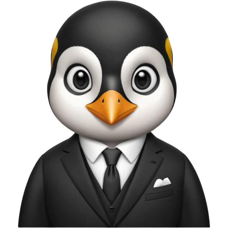 create a genius penguin wearing a classic Dior suite emoji