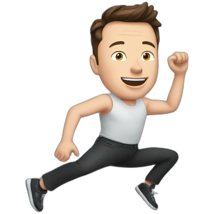 elon musk doing backflip emoji