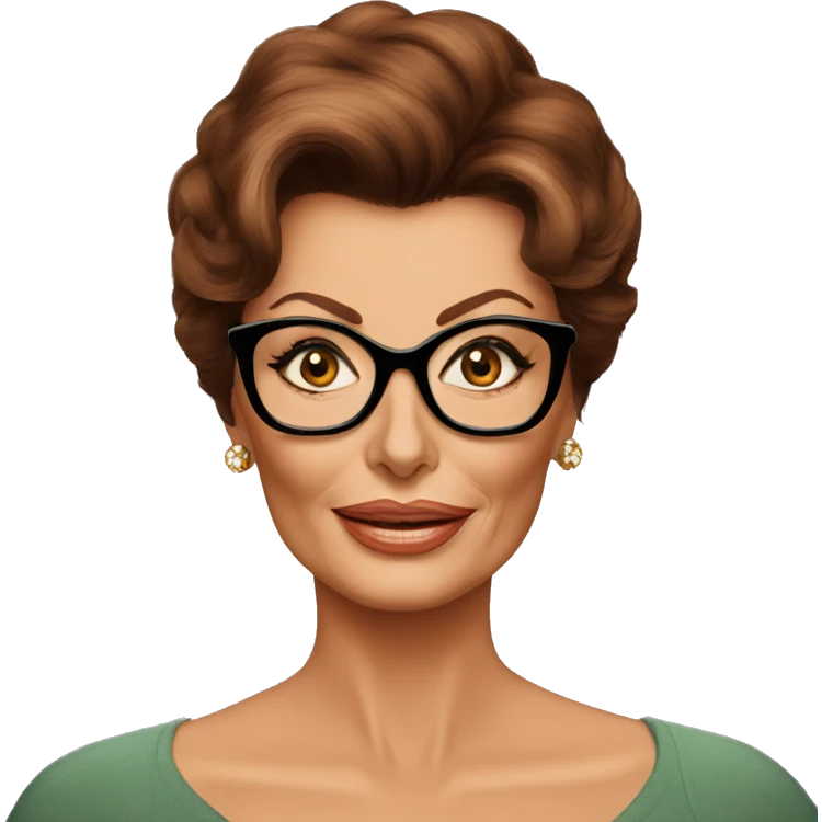 sophia loren without glasses emoji