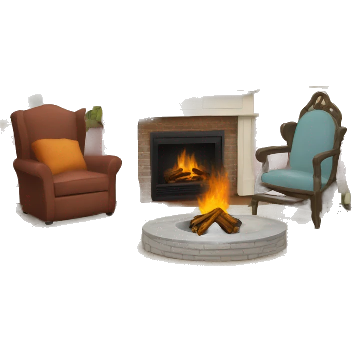 PJ’s and fireplace emoji