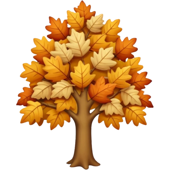 Beige Cozy tree autumn emoji