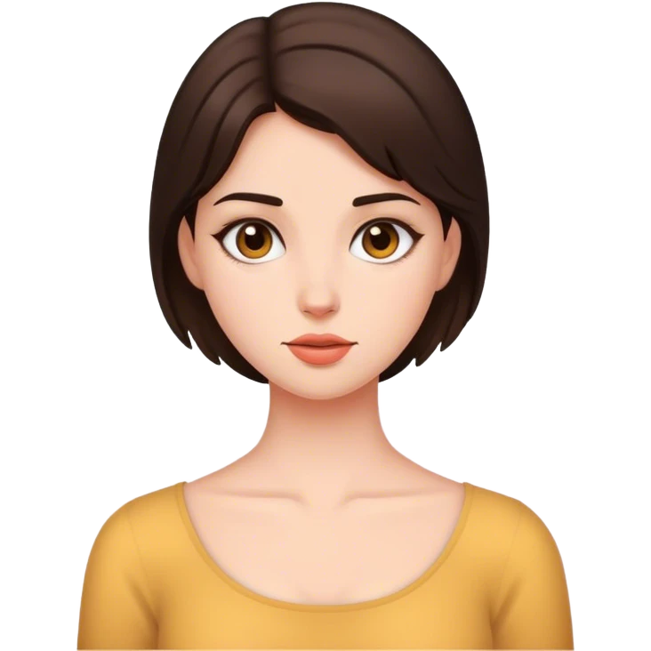 девушка брюнетка  emoji