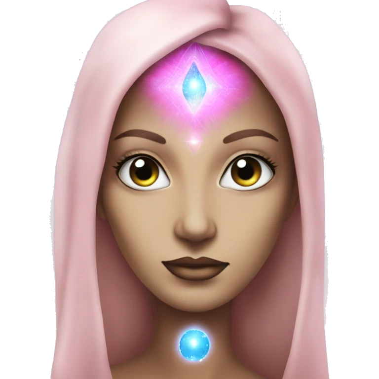Pleiadian diva woman female third eye pink emoji