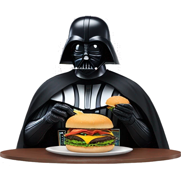 darth vader eating burger emoji