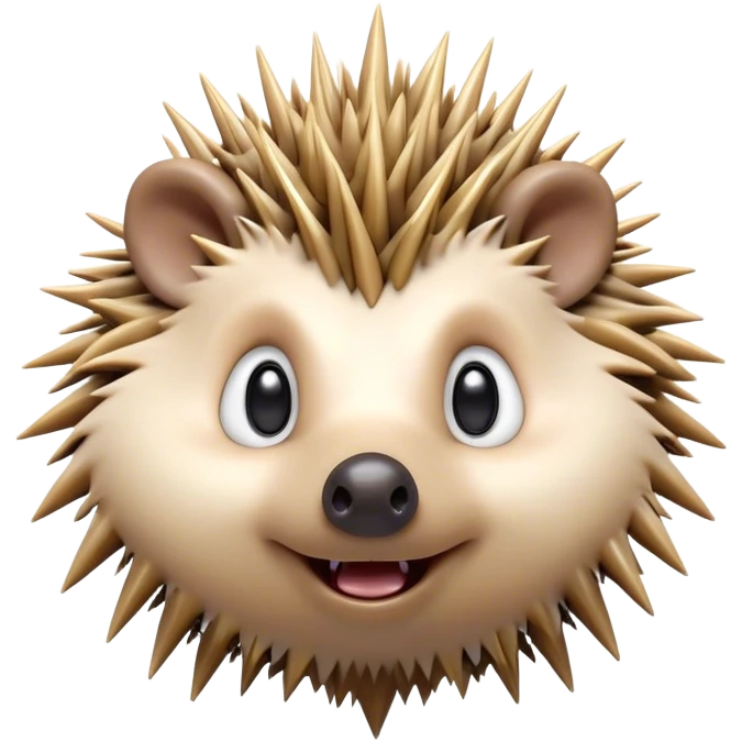 Cinematic Comical Hedgehog Portrait Emoji, Head tilted dramatically with an exaggeratedly surprised expression and wide, comically expressive eyes, featuring a small, spiky body with quills that seem to dance with playful energy, Simplified yet hilariously expressive features, highly detailed, glowing with a slightly sassy woodland glow, high shine, dramatic yet playful, stylized with an air of cheeky hedgehog mischief, soft glowing outline, capturing the essence of a meme-worthy hedgehog that looks ready to roll its way into viral fame! emoji