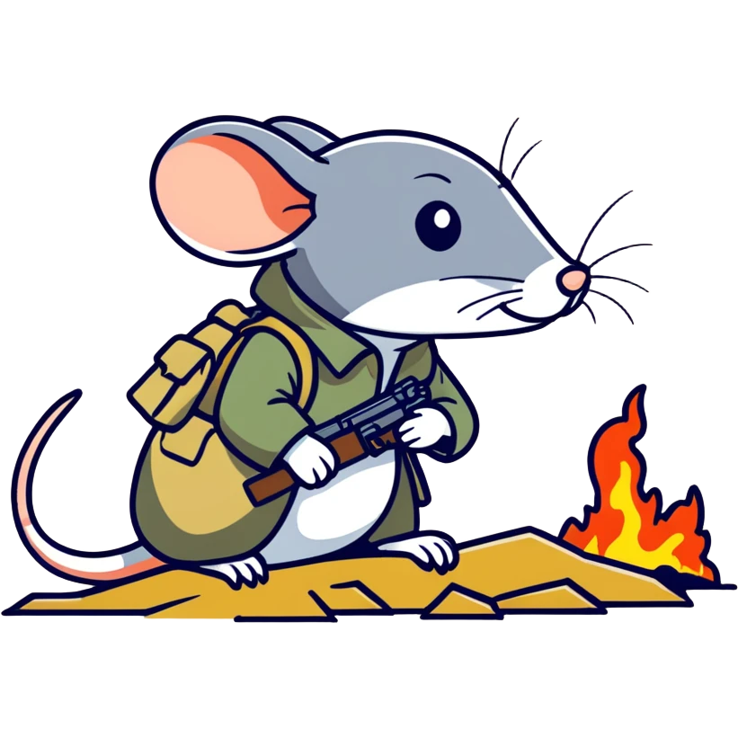 RaT inside a war trench emoji