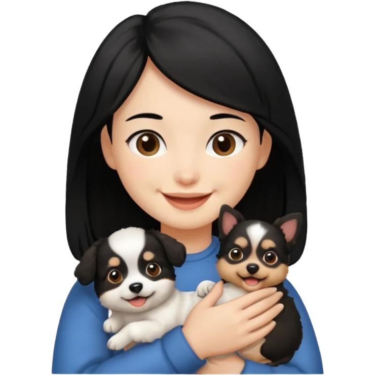 pet lover, black hair emoji