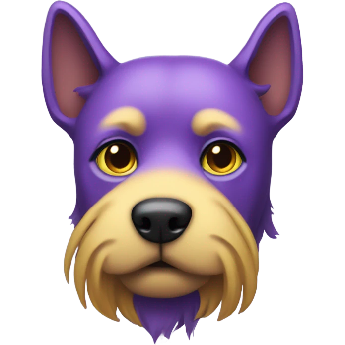 Purple dog with yellow whiskers emoji