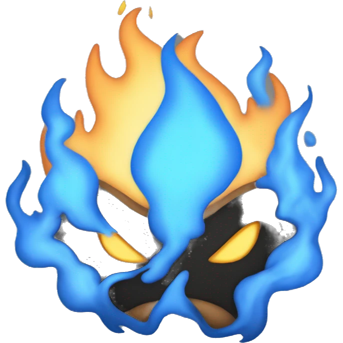 Blue fire  emoji