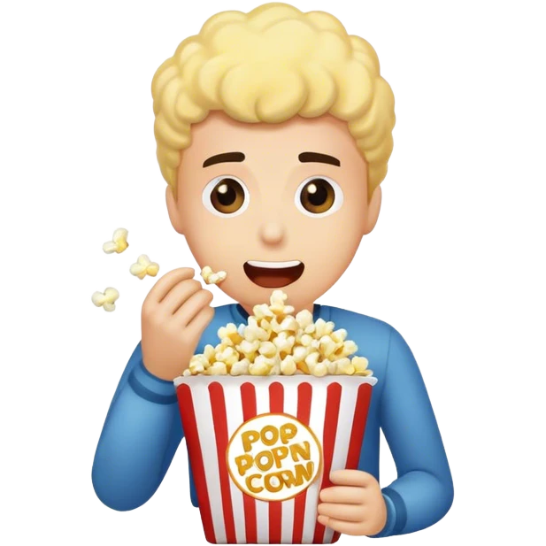Eating popcorn emoji