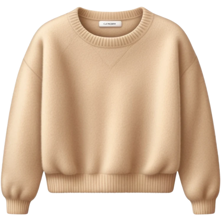 super realistic beige cashmere crop sweater isolated emoji