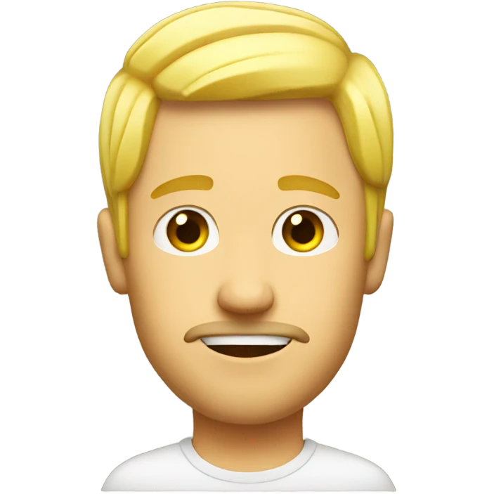blonde dad with a banana on his head emoji